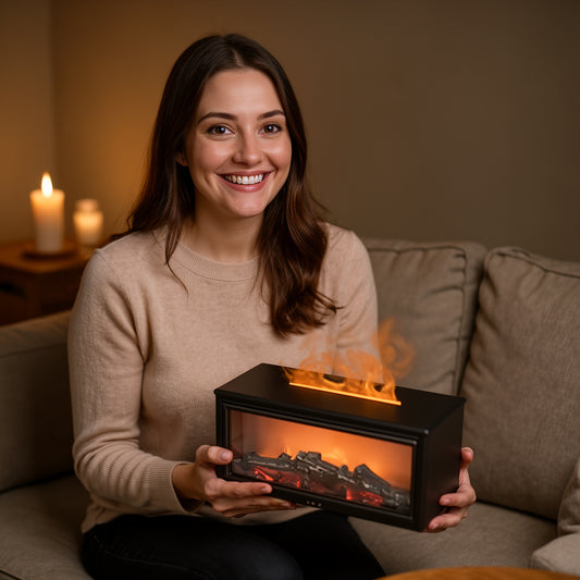 Essential oil diffuser for fireplace