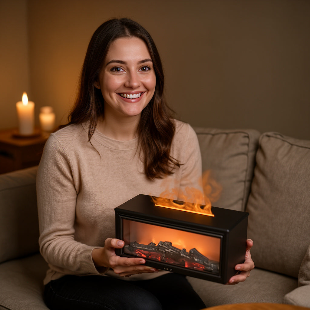 Essential oil diffuser for fireplace