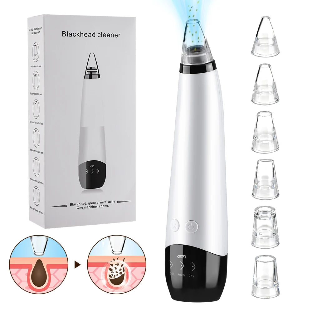 3 Suction Mode Blackhead Remover Face Cleansing Beauty Machine Dead Skin Remover Face Vacuum Blackhead Removal Skin Care Tool